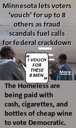 Several years ago, a reporter watched as a van pulled up by a group of homeless men near downtown Minneapolis. They talked briefly, then he drove them to a nearby voting place. The reporter followed them inside, as the driver ''vouched'' for all of them. Driving them back to where they were living under a bridge, he gave each a carton of cigarettes and a bottle of cheap wine.